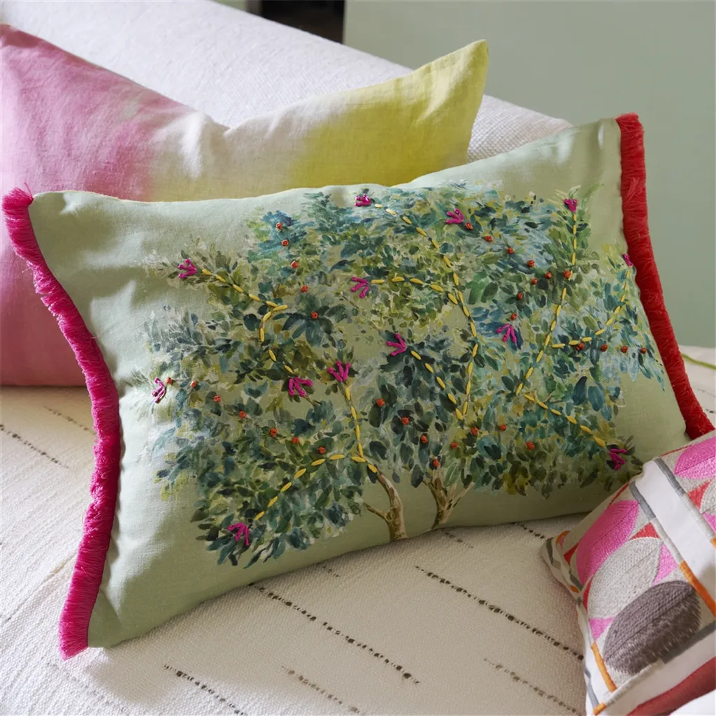 coussin Tissu Bosquet Sauvage Forest Designers Guild motif botanique