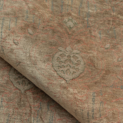 Tissu velours Alhambra de Nobilis coloris Lin, motif grenade Renaissance italienne – Atelier Anne Lavit