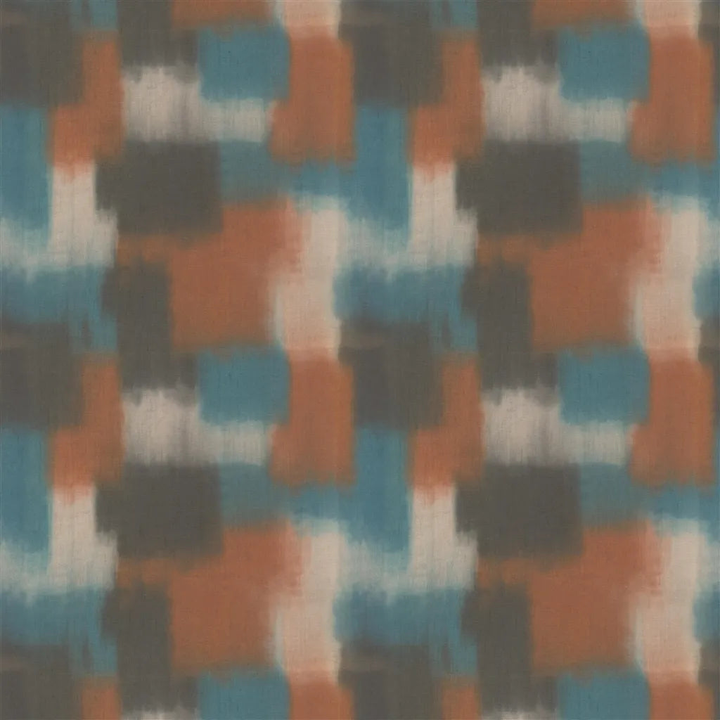 Tissu lin Carrés Ombrés Designers Guild motif dégradé