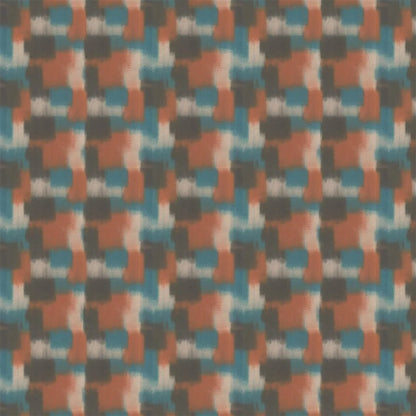 Papier peint Carrés Ombrés Designers Guild coloris terracotta