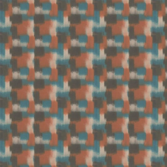 Papier peint Carrés Ombrés Designers Guild coloris terracotta
