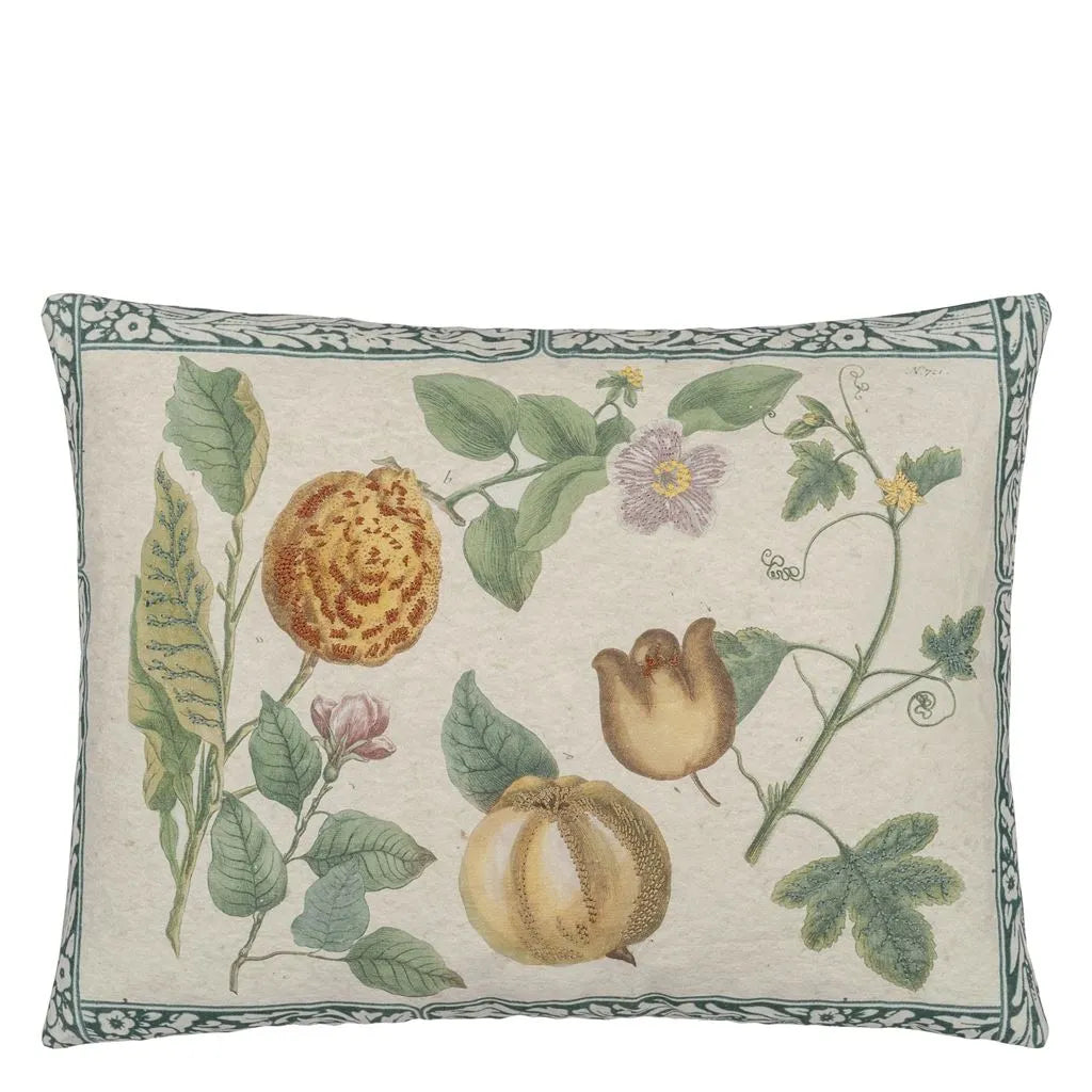 Coussin Lemons Canvas John Derian avec motifs citrons vintage