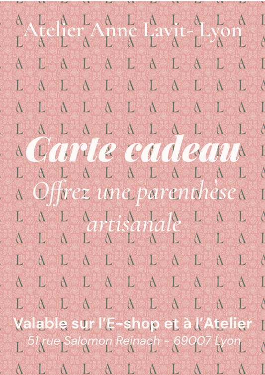 Offrez une carte cadeau Atelier Anne Lavit Lyon