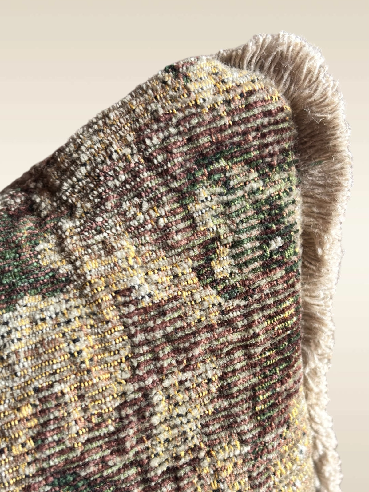 Coussin Cluny pièce unique Atelier Anne Lavit détail  franges