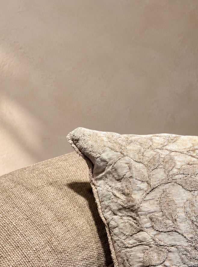 Coussin Sienne Atelier Anne Lavit Lyon les deux coussins