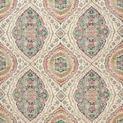 Tissu Karabali aux motifs cachemire jade et Amethyst sélection Anne Lavit Lyon