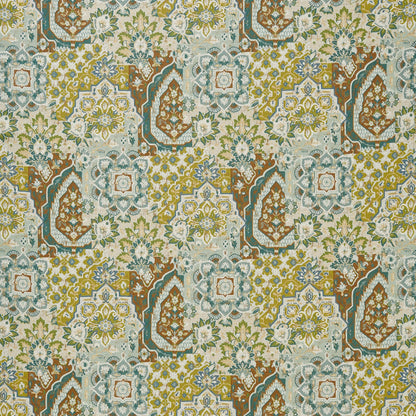 TISSU PARIDAIZA NINA CAMPBELL Aqua / Green - Sélection Anne Lavit