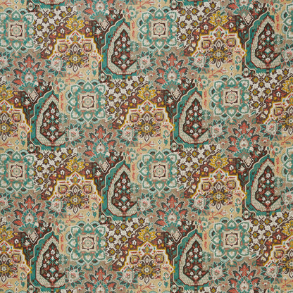 TISSU_PARIDAIZA_NINA_CAMPBELLChocolate / Teal / Russet_ Selection_Anne_Lavit