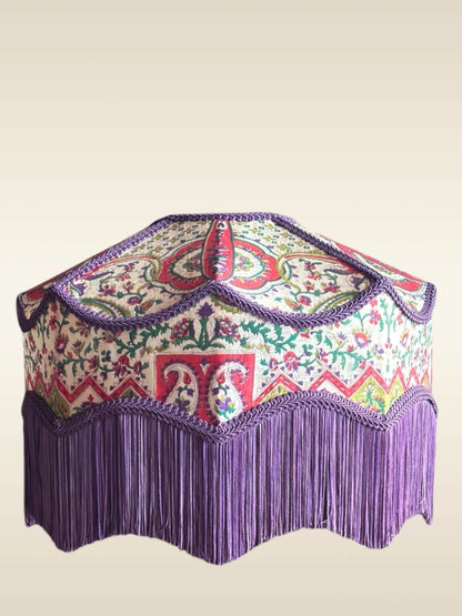 Lizzy N°3 – Abat-jour en Soie Vintage (35 cm)