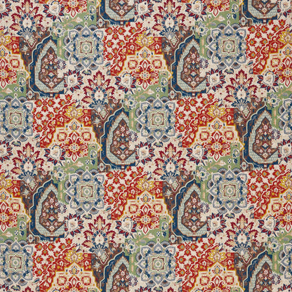 TISSU PARIDAIZA NINA CAMPBELL Blue / Terracotta / Green Selection Anne Lavit