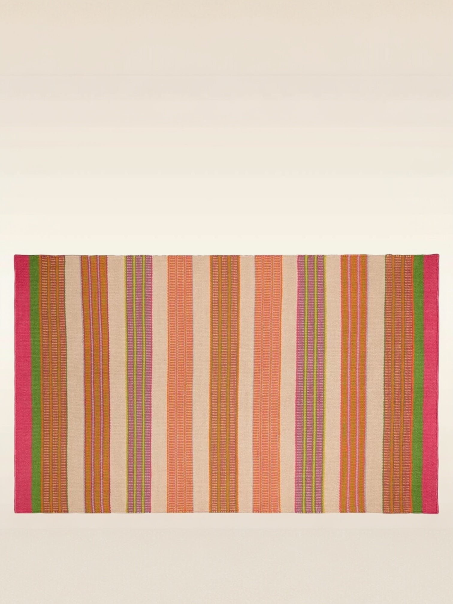 tapis outdoor Mahakam Designers Guild motif rayures graphiques coral 