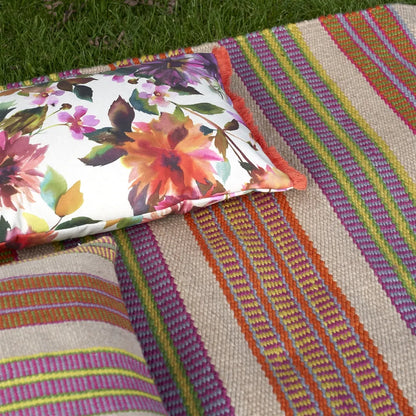 détail du tissage du tapis Mahakam Designers Guild coral 
