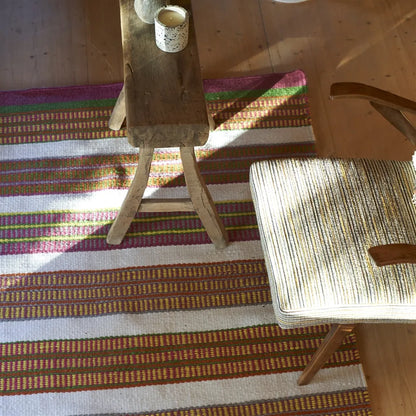  mis en scène tapis outdoor Mahakam Designers Guild motif rayures graphiques