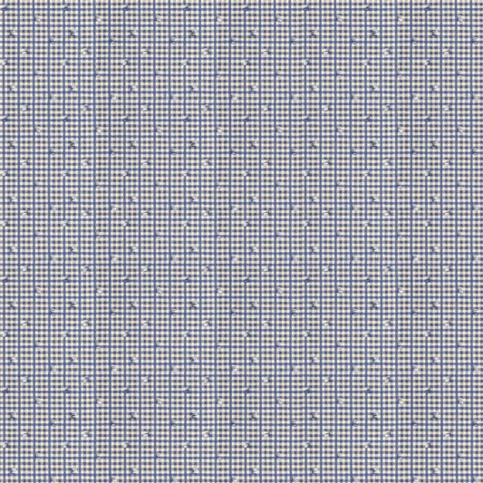 Toile Vichy Designers Guild coloris bleu et blanc Atelier Anne Lavit Lyon 