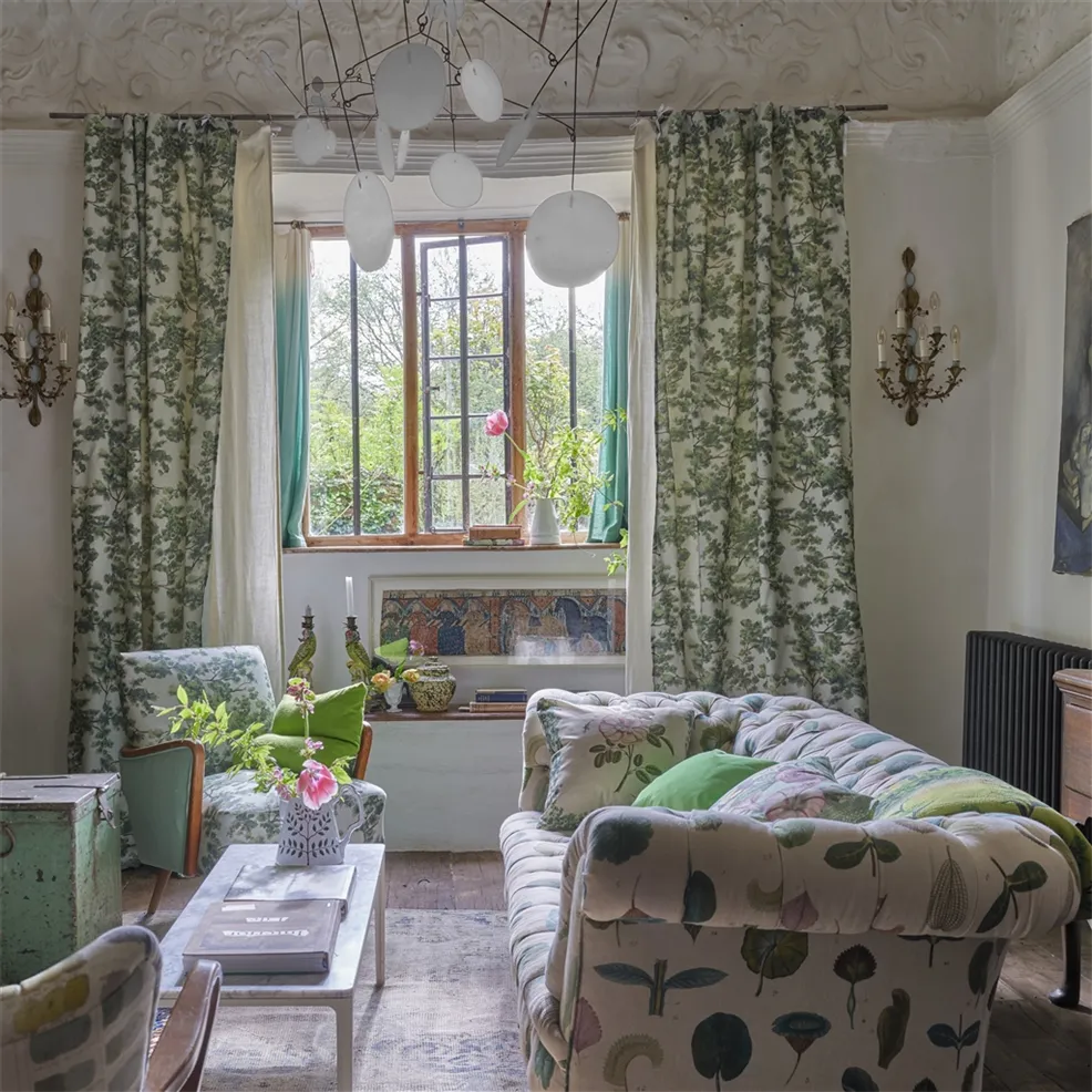 Rideaux en Tissu Woodland Forest John Derian édité par Designers Guild